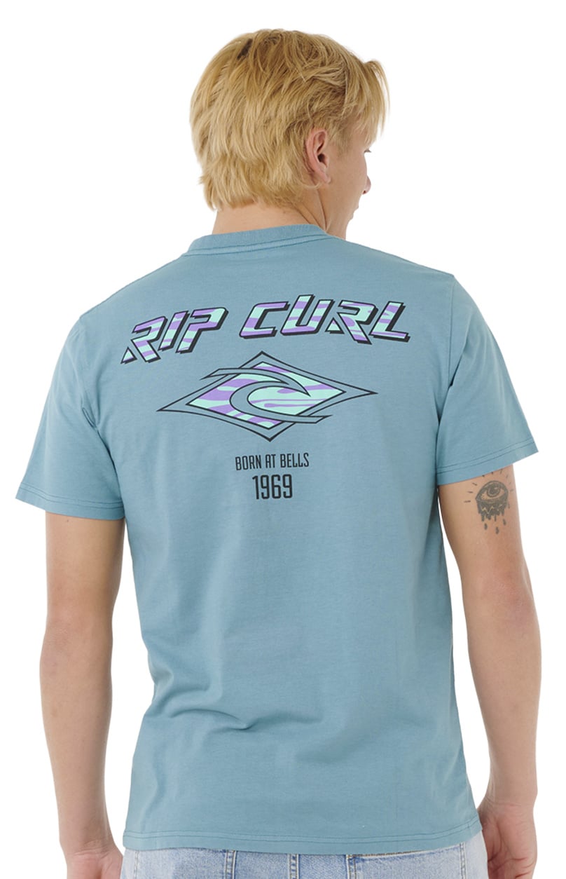 Rip Curl Fade Out Icon T-Shirt - Storm Blue – back view