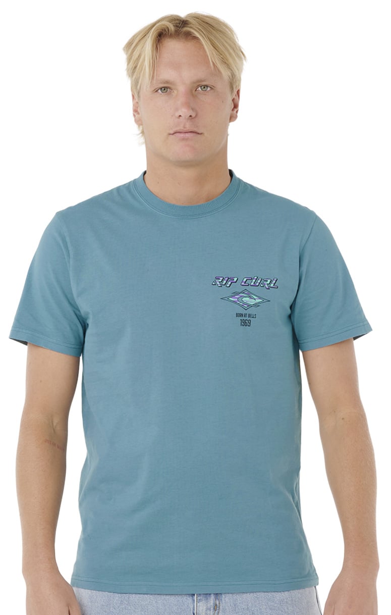Rip Curl Fade Out Icon T-Shirt - Storm Blue
