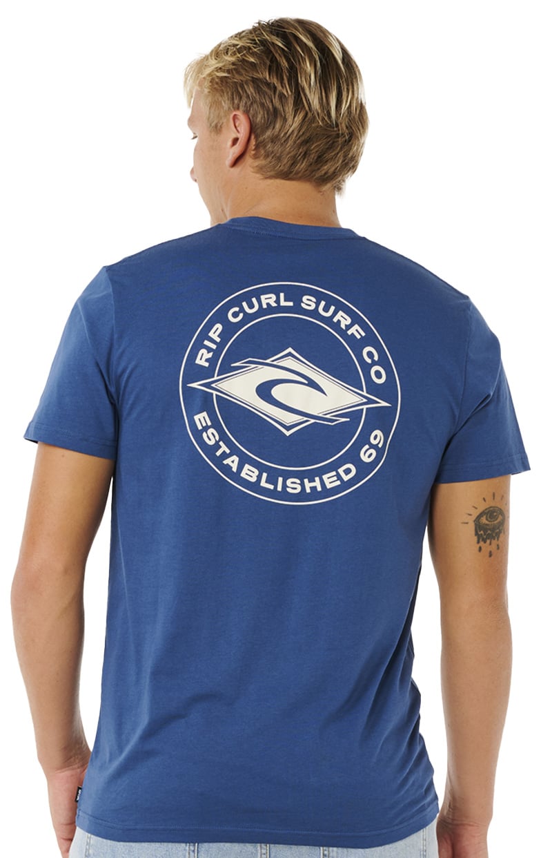 Rip Curl Staple T-Shirt - Light Navy – back view