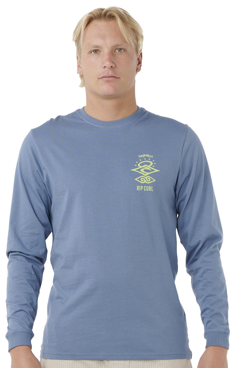 Rip Curl Search Icon LS T-Shirt - Bluefin