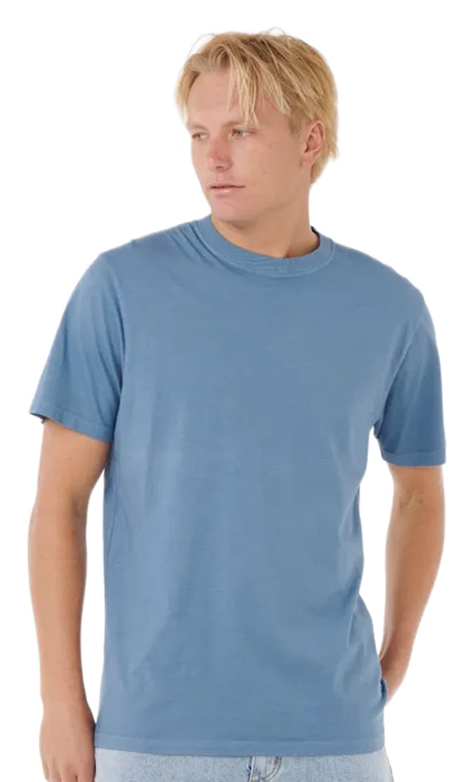 Rip Curl Plain Wash T-Shirt - Blue Fin