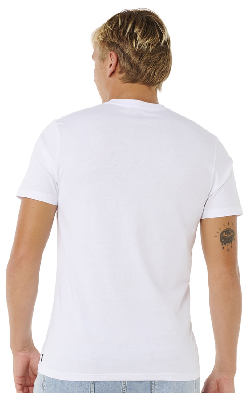 Rip Curl Staple Filler T-Shirt - White – back view