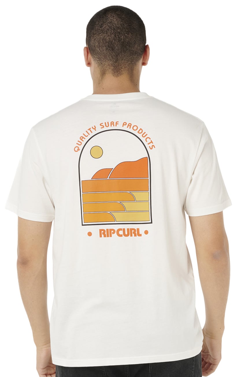 Rip Curl Surf Revival Line Up T-Shirt - Bone – back view