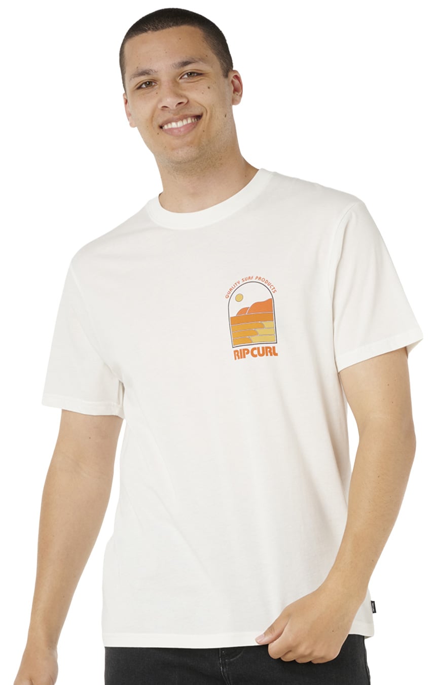 Rip Curl Surf Revival Line Up T-Shirt - Bone