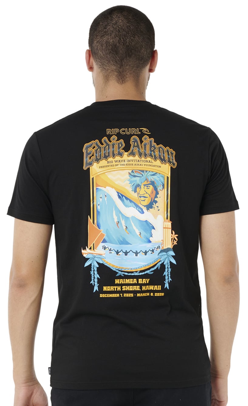 Rip Curl EWG Poster Art T-Shirt - Black – back view