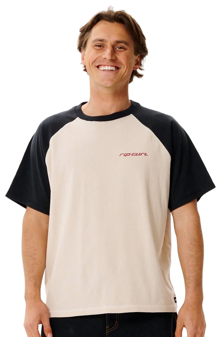 Rip Curl Inner Visions Flogged Men's Short Sleeve T-Shirt - Black / White