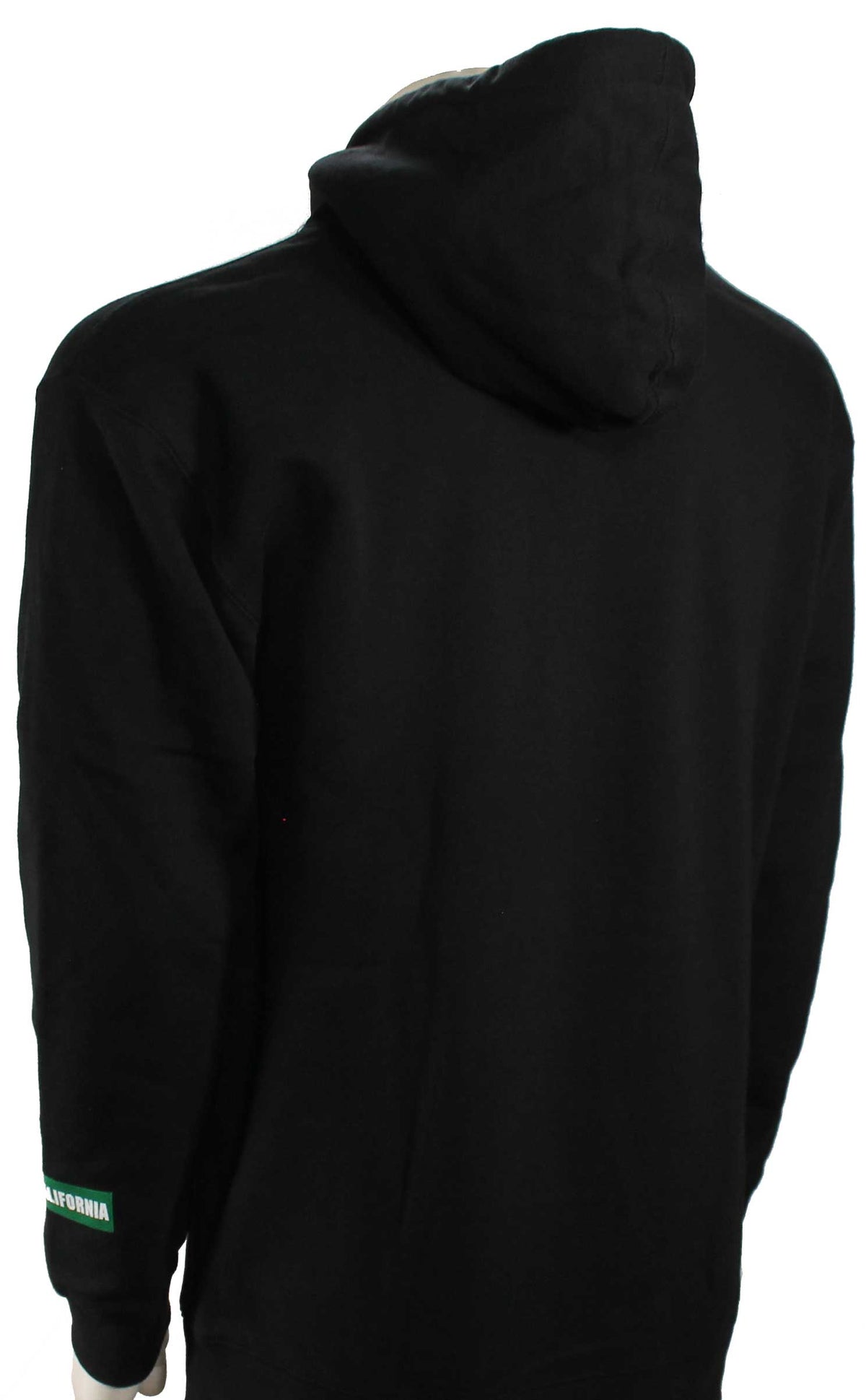 Fox California Flag Pull Over Fleece Hoody - Black – back view