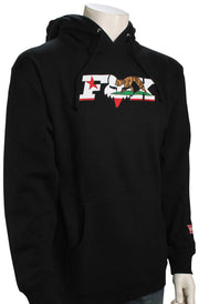 Fox California Flag Pull Over Fleece Hoody - Black