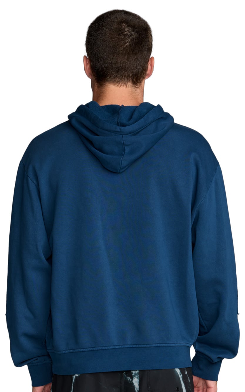 RVCA X Clay Men's Pullover Hoodie - Dark Denim – back view
