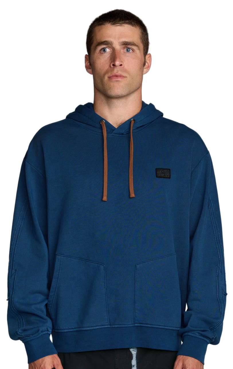 RVCA X Clay Men's Pullover Hoodie - Dark Denim
