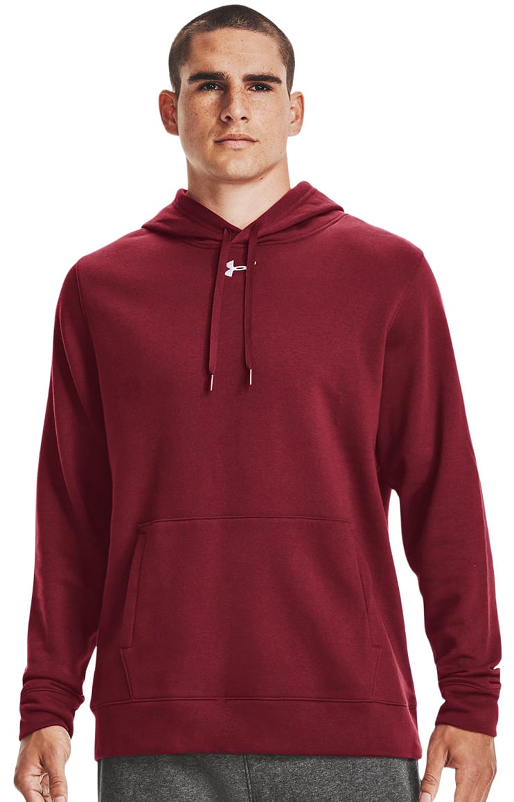Under Armour Hustle Fleece Pullover Hoody - Cardinal