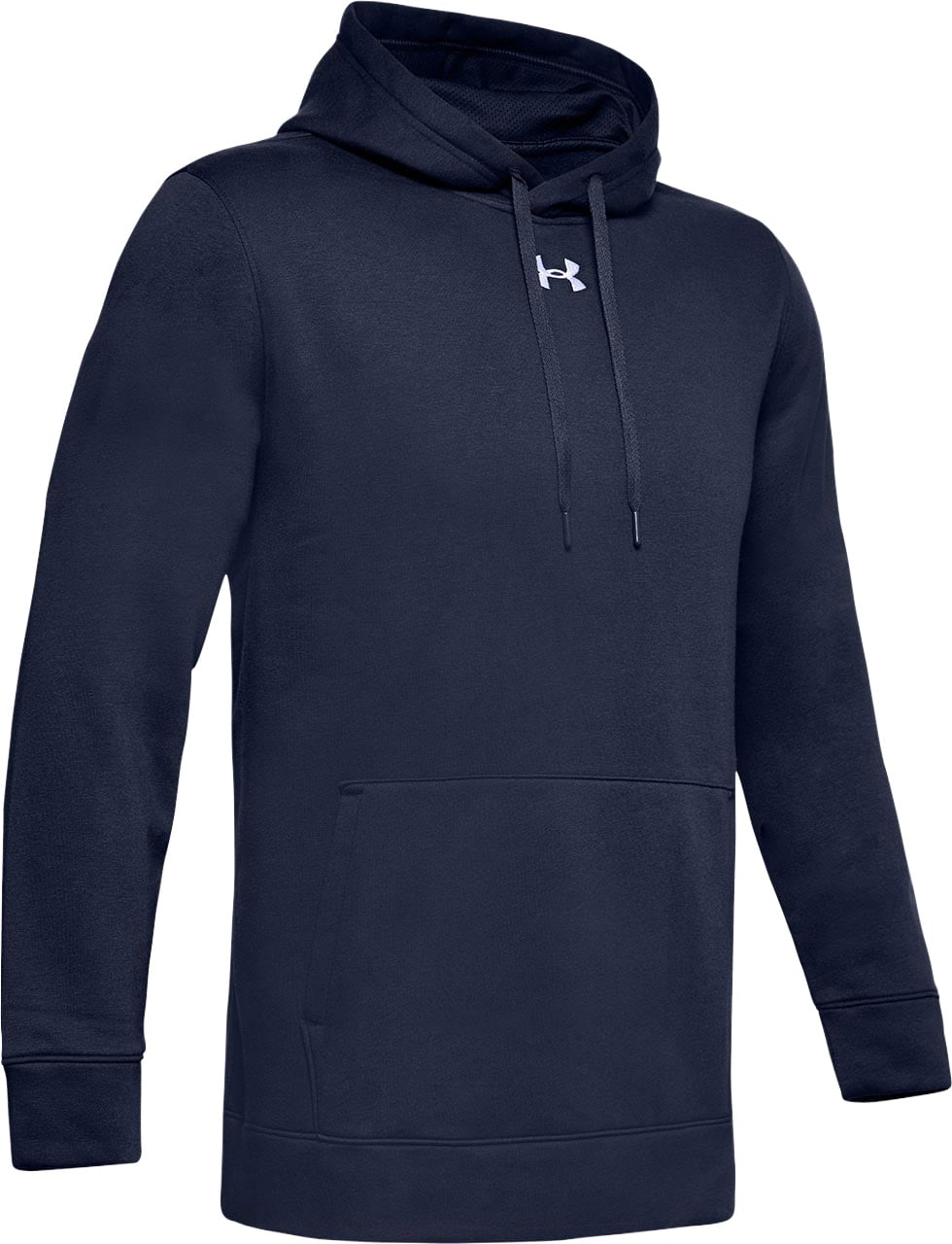 Under Armour Hustle Fleece Pullover Hoody - Midnight Navy / White – alternate view 1