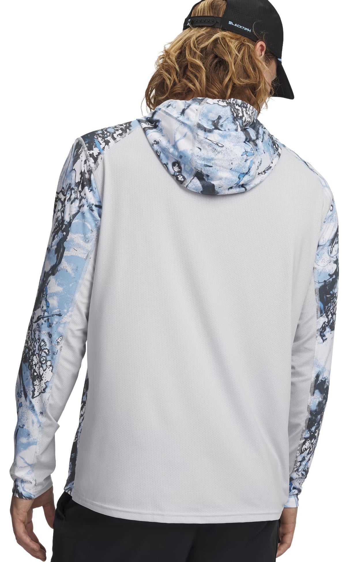 Under Armour UA Fish Pro Camo Men's Hoody - Carolina Blue / Halo Gray / Black – back view
