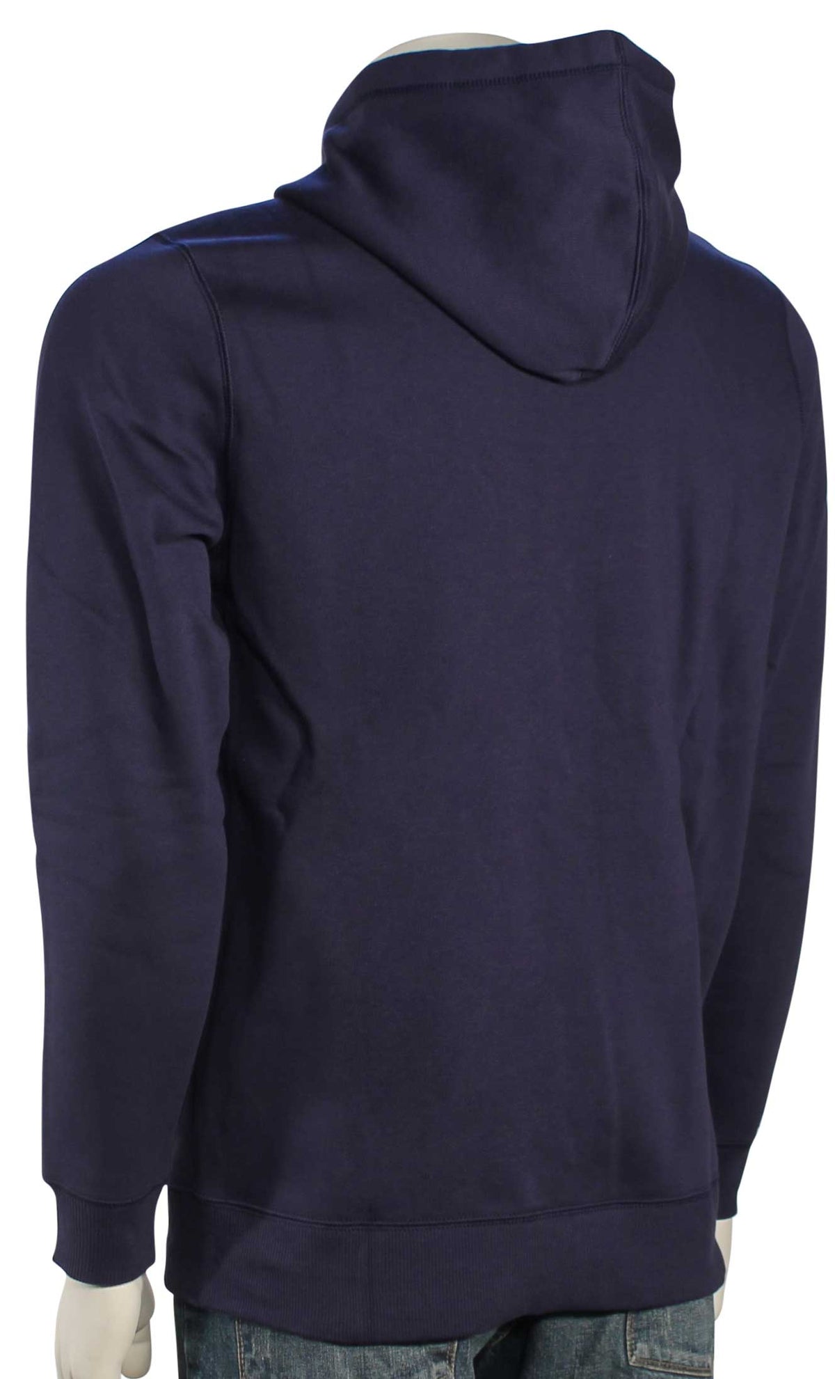 Under Armour Rival Fitted Zip Hoody - Midnight Navy / White – back view