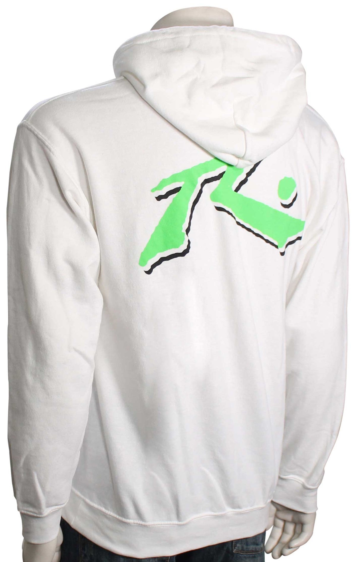 Rusty Stacker Fleece Pullover Hoody - White