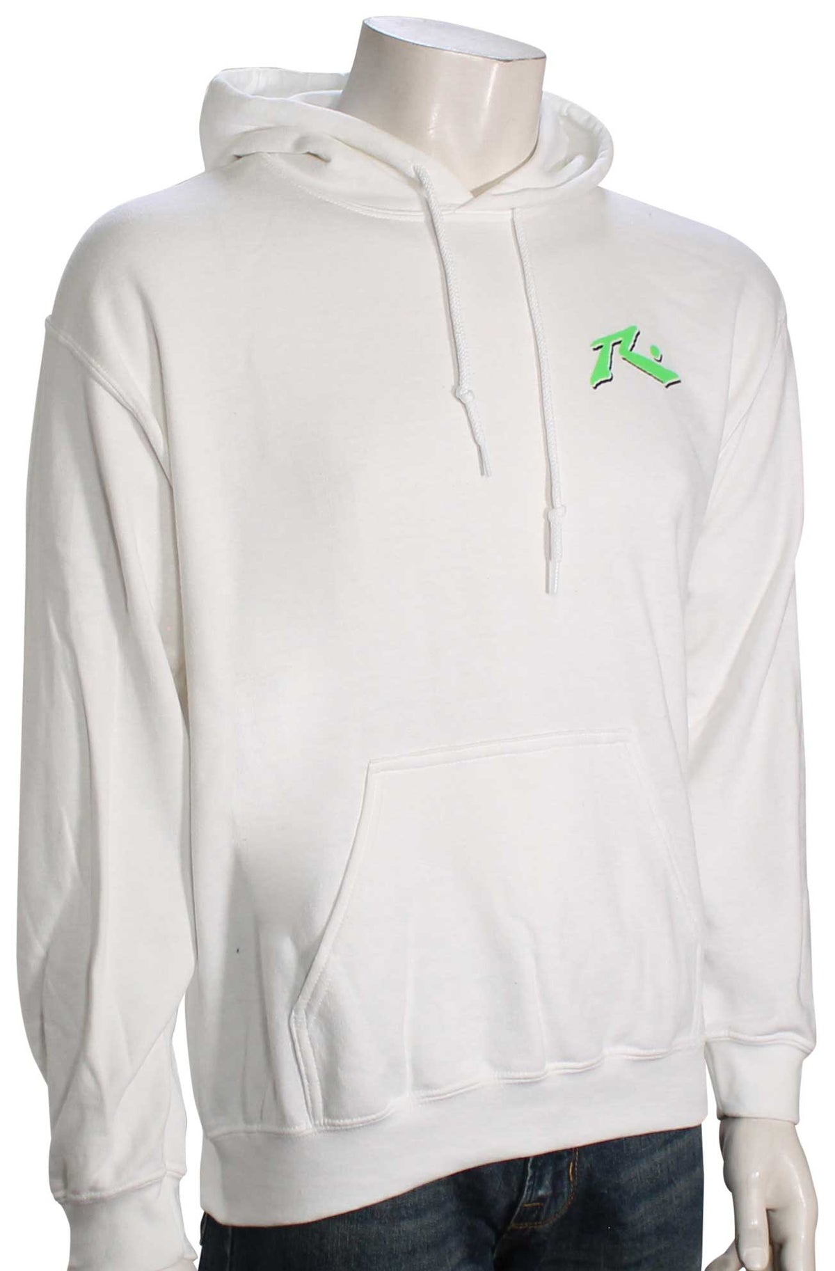 Rusty Stacker Fleece Pullover Hoody - White