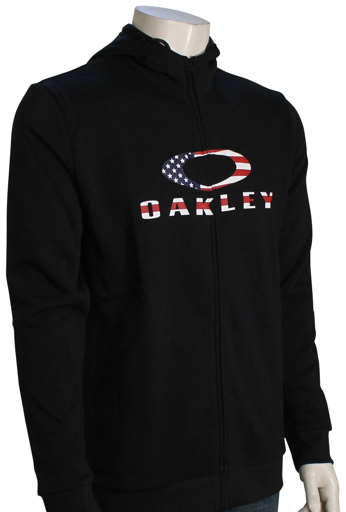 Oakley Bark Full Zip Hoody - Black / American Flag