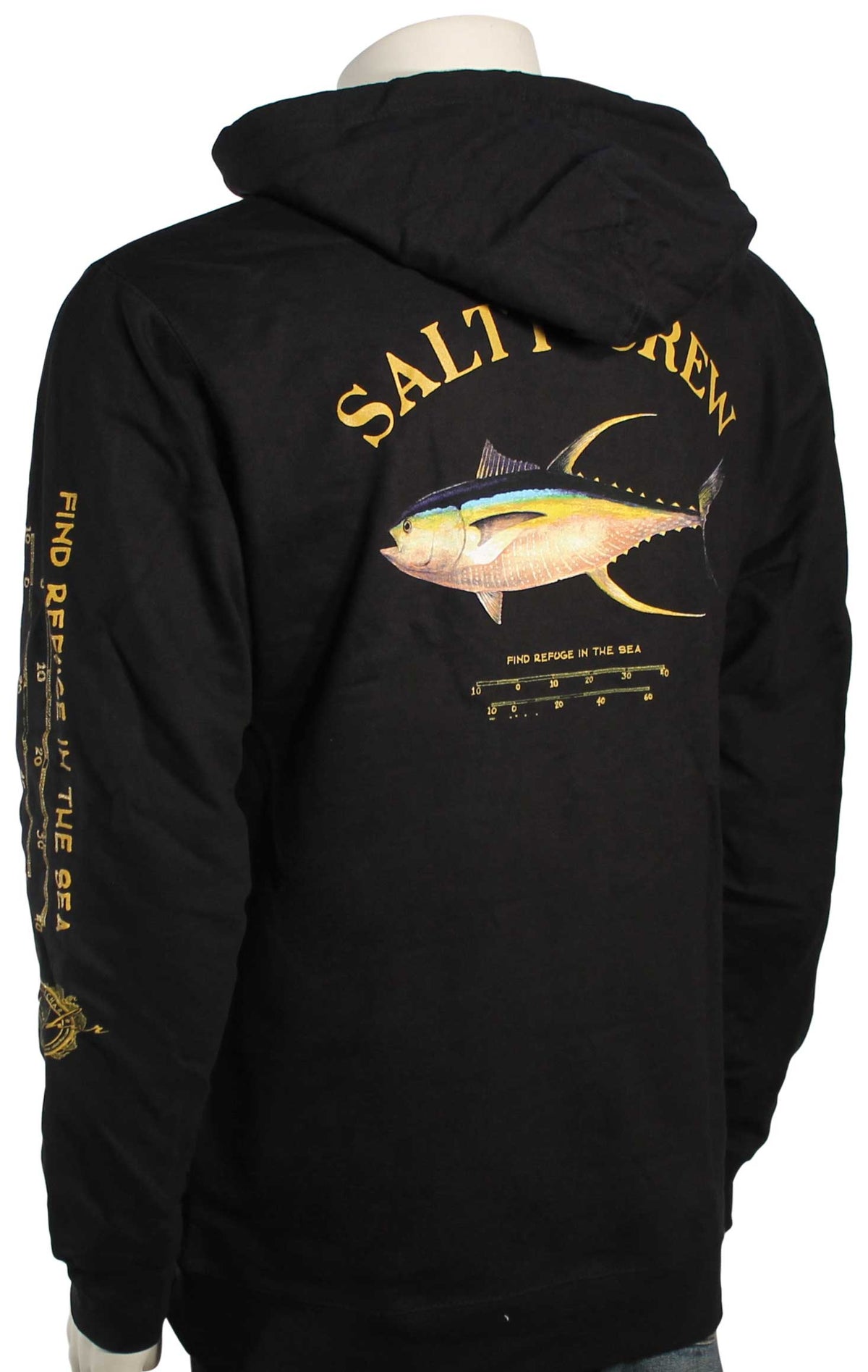 Salty Crew Ahi Mount Pullover Hoody - Black – back view