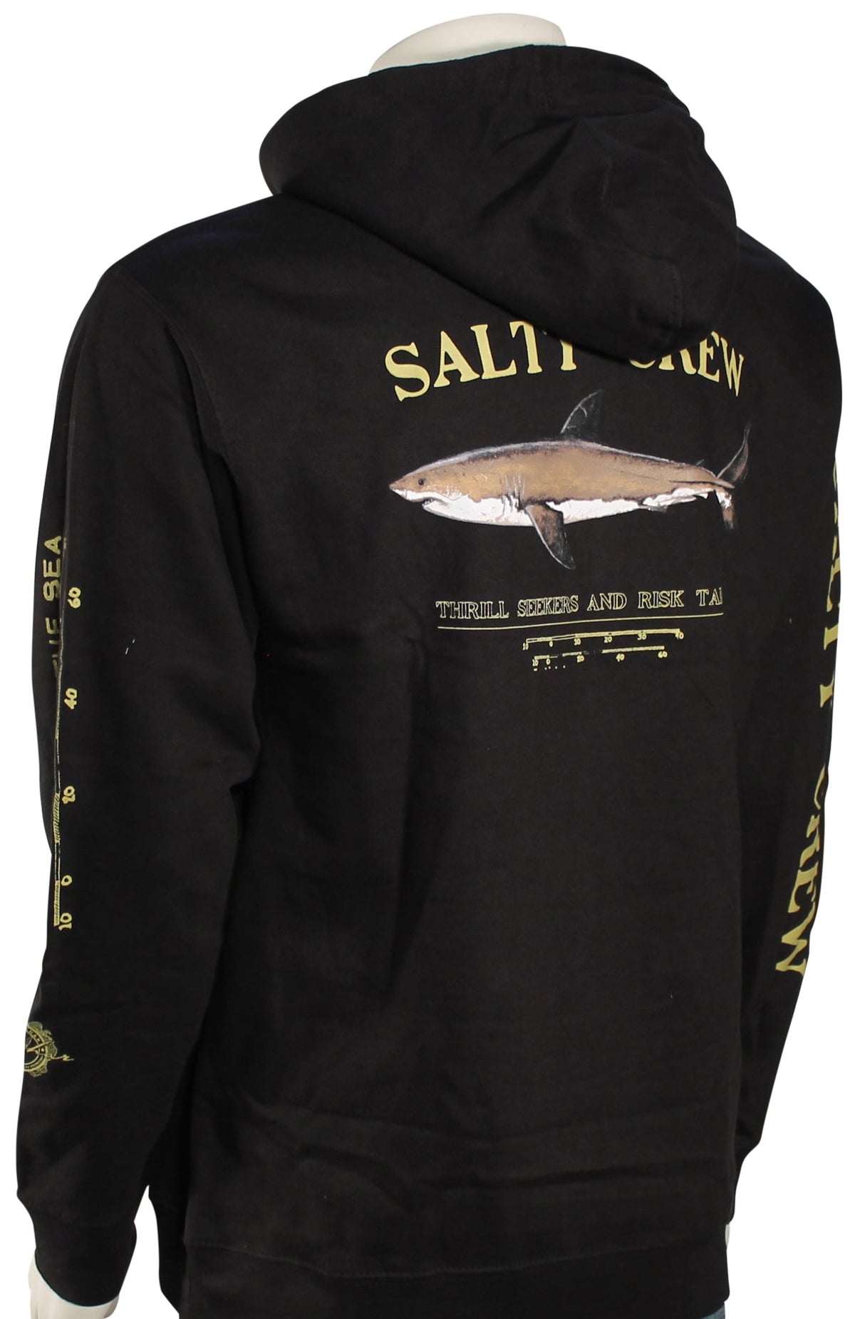 Salty Crew Bruce Pullover Hoody - Black – back view