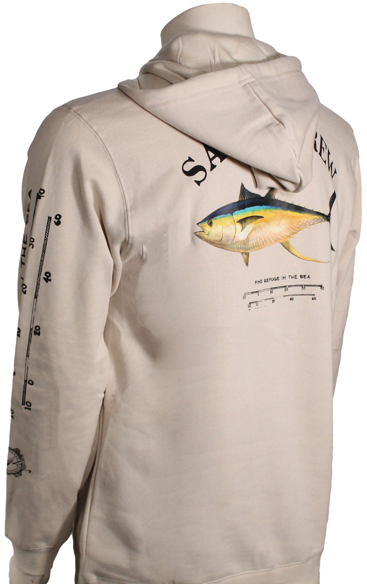 Salty Crew Ahi Mount Pullover Hoody - Bone – back view
