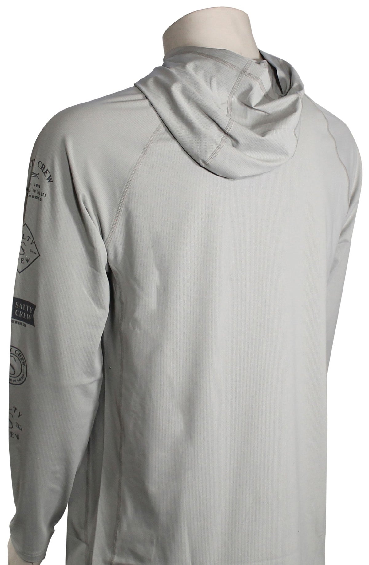 Salty Crew Palomar Perforated Surf Hoody - Grey – back view