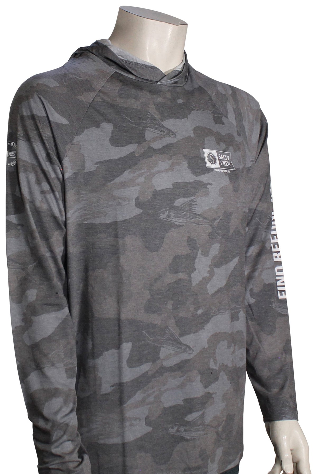 Salty Crew Mariner Surf Hoody - Black Camo