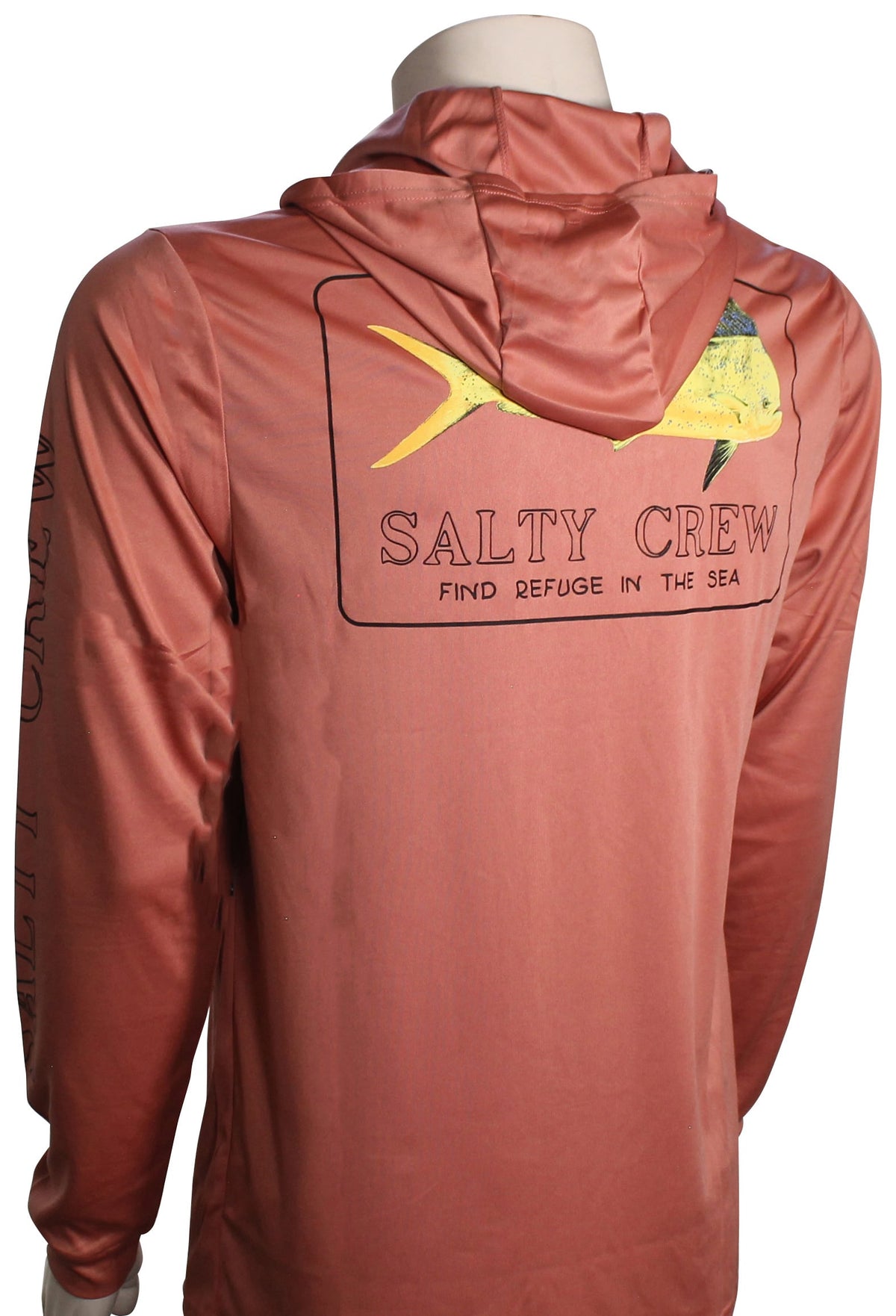 Salty Crew Golden Mahi Surf Hoody - Coral – back view