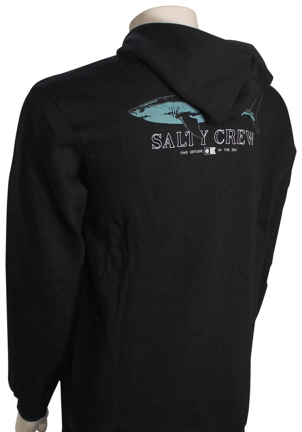 Salty Crew Brother Bruce Fleece Pullover Hoody - Black – back view