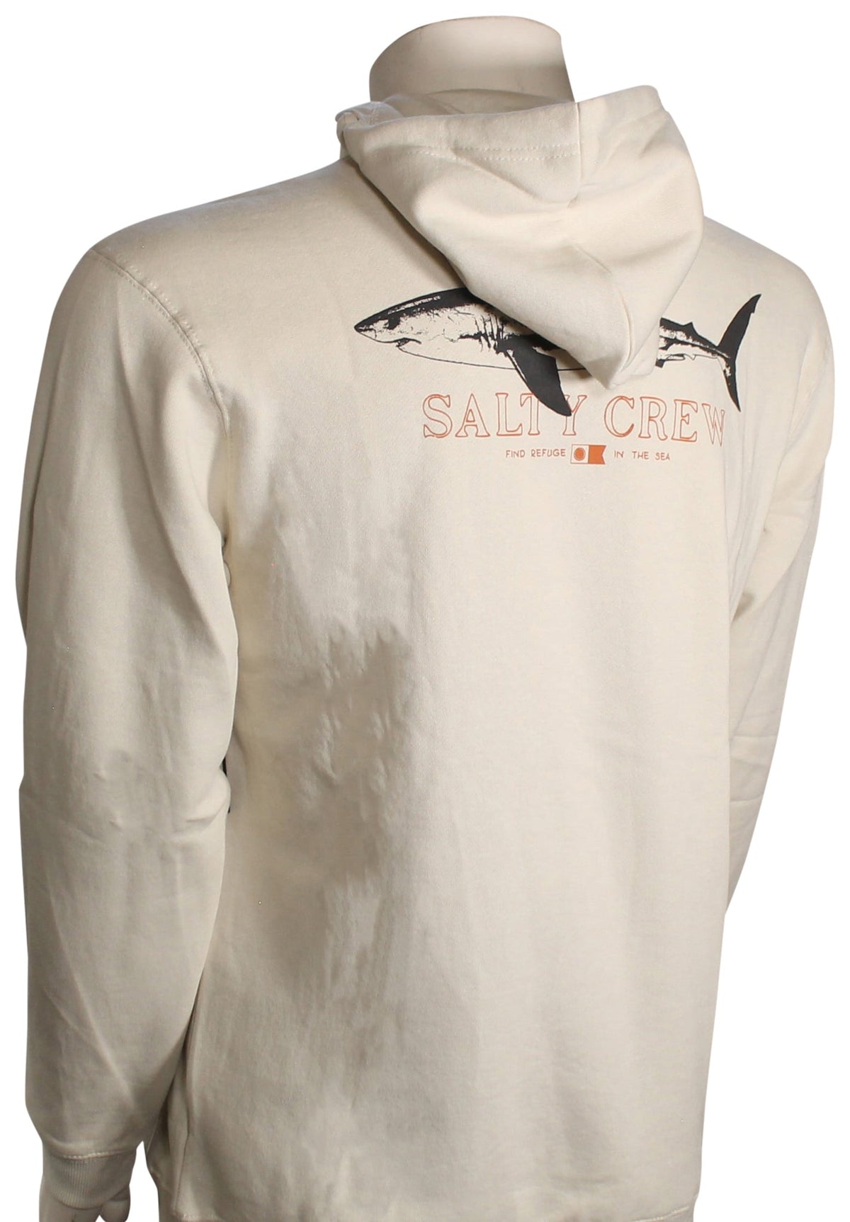 Salty Crew Brother Bruce Fleece Pullover Hoody - Bone – back view