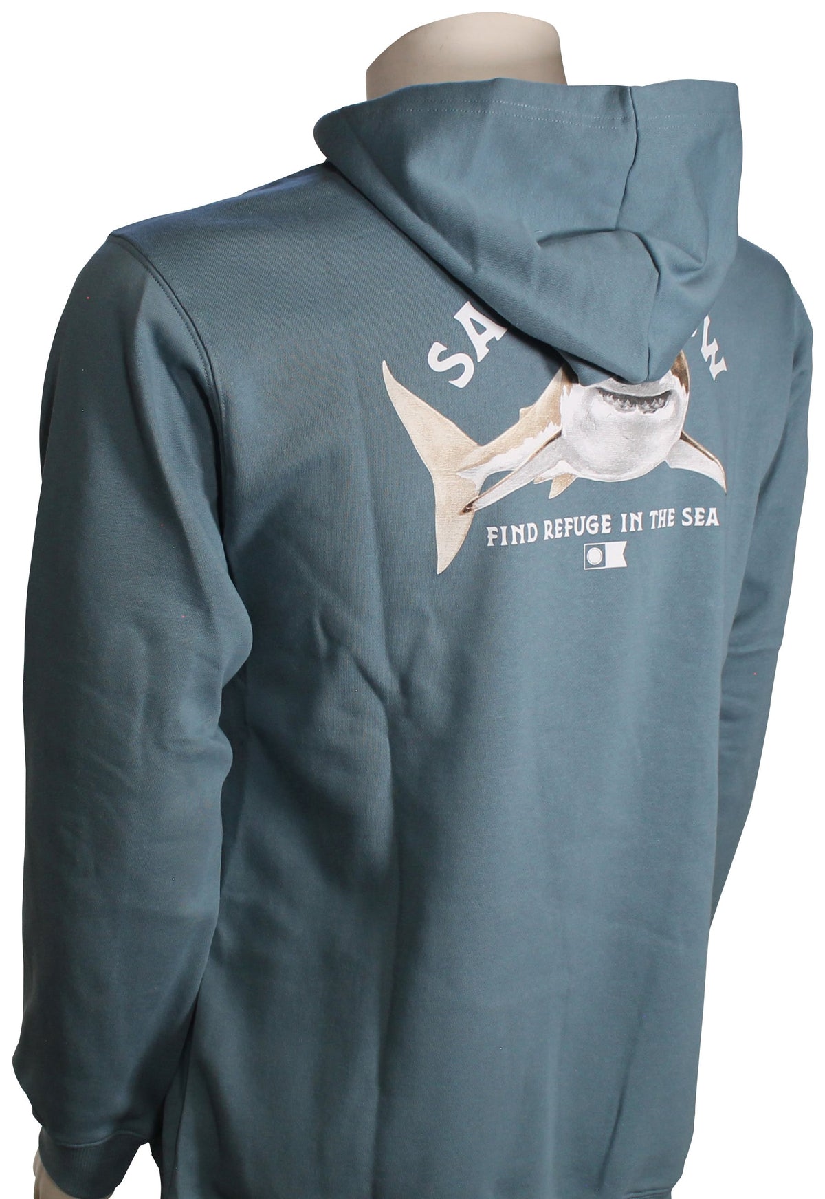 Salty Crew Lurking Fleece Pullover Hoody - Slate – back view