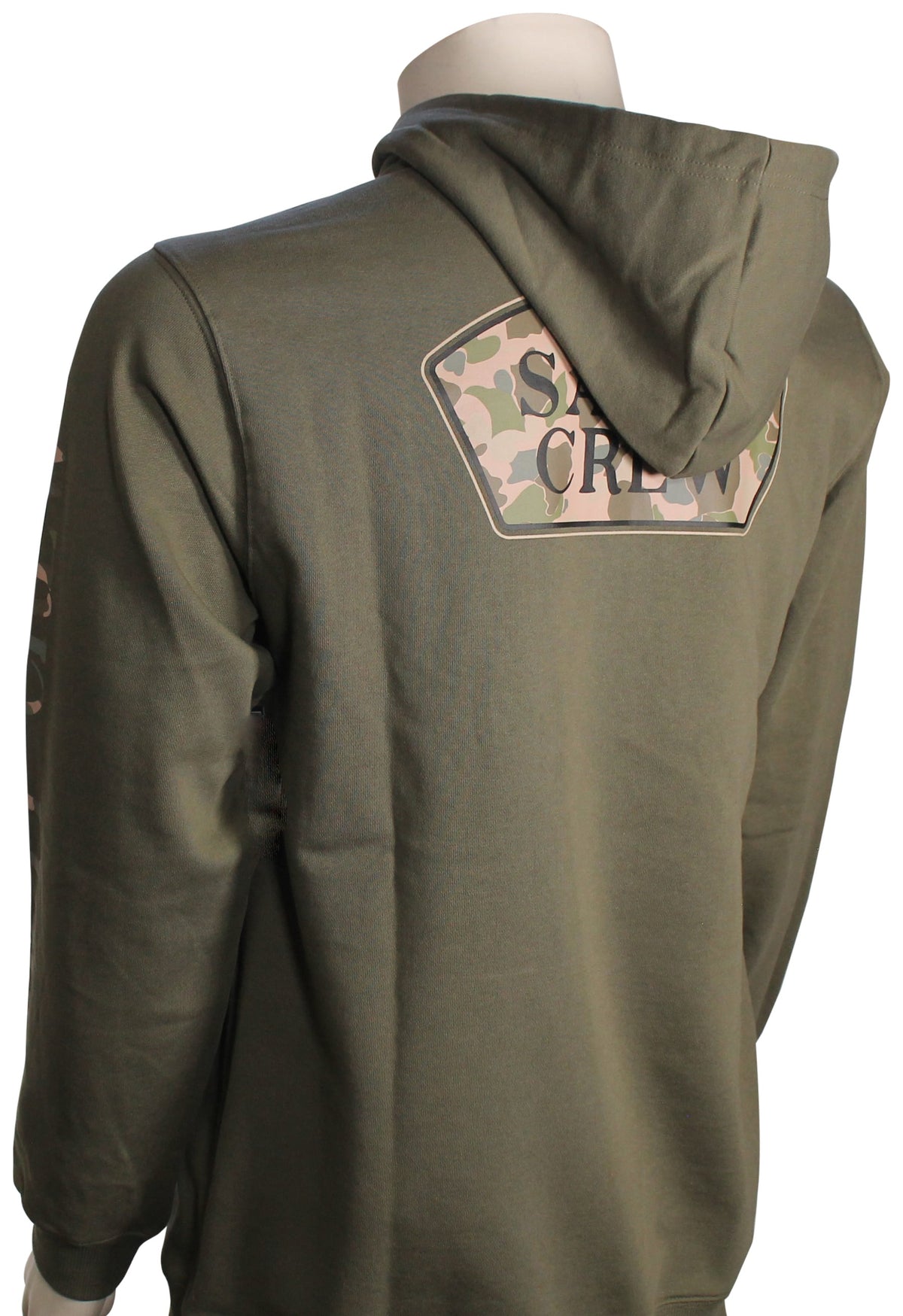 Salty Crew Filler Up Fleece Pullover Hoody - Dusty Olive – back view