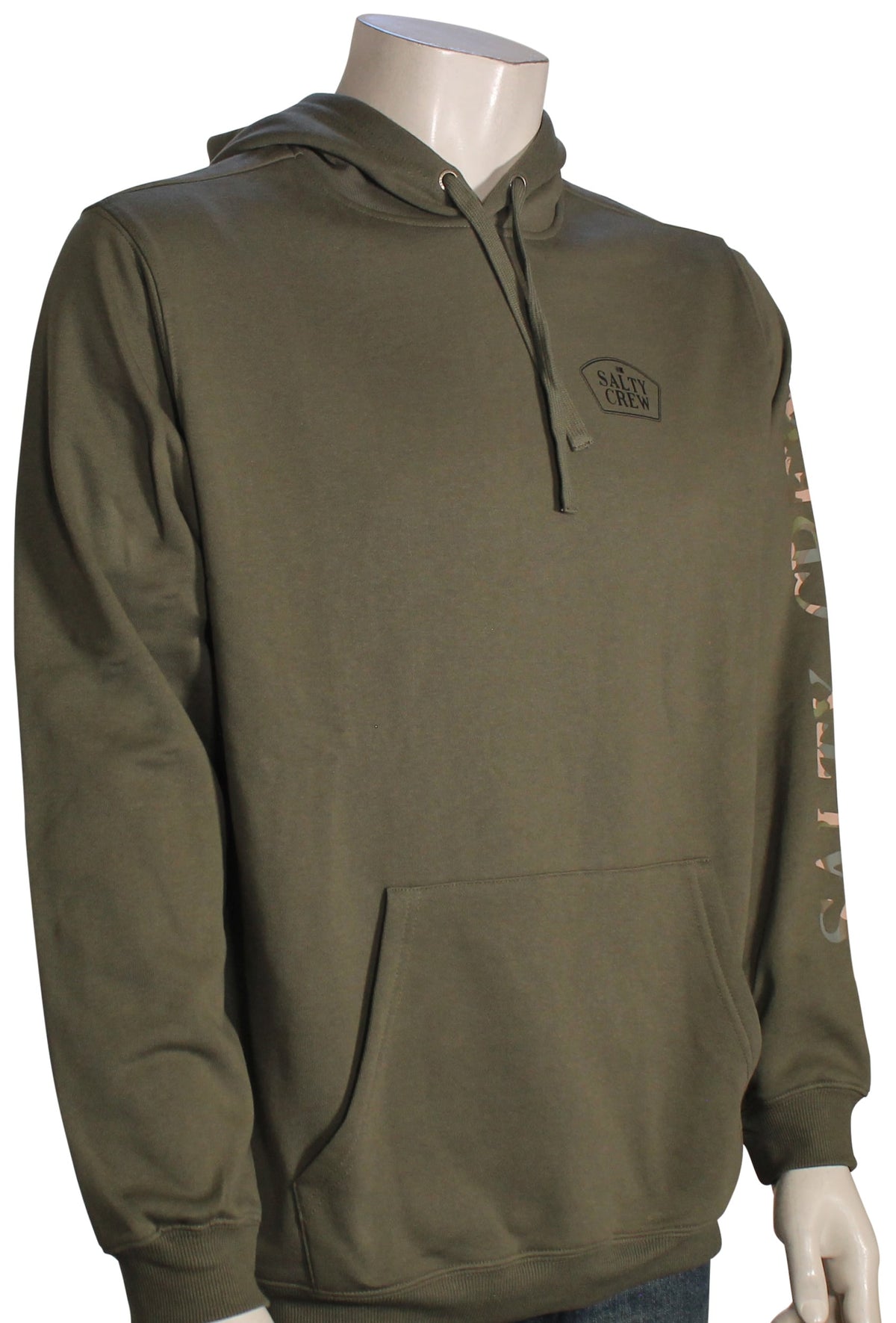 Salty Crew Filler Up Fleece Pullover Hoody - Dusty Olive