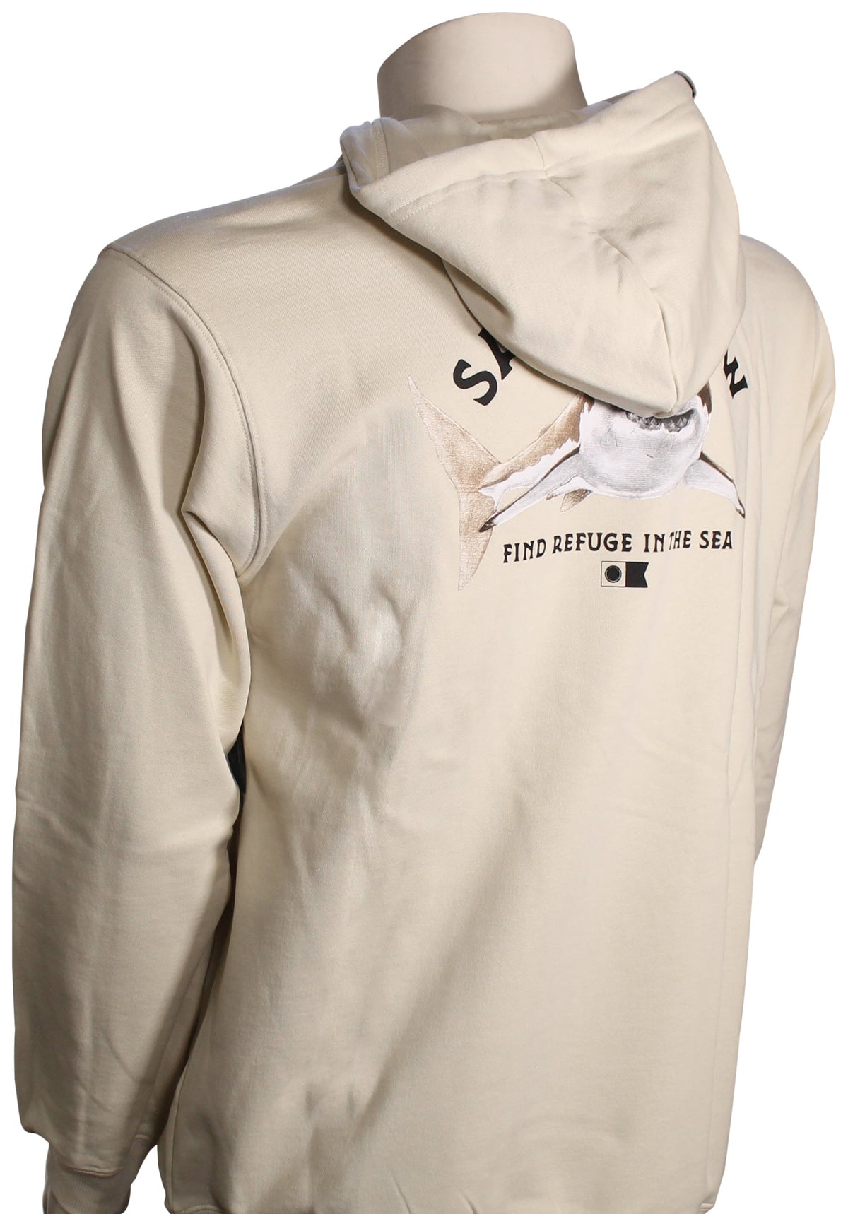 Salty Crew Lurking Fleece Pullover Hoody - Bone – back view