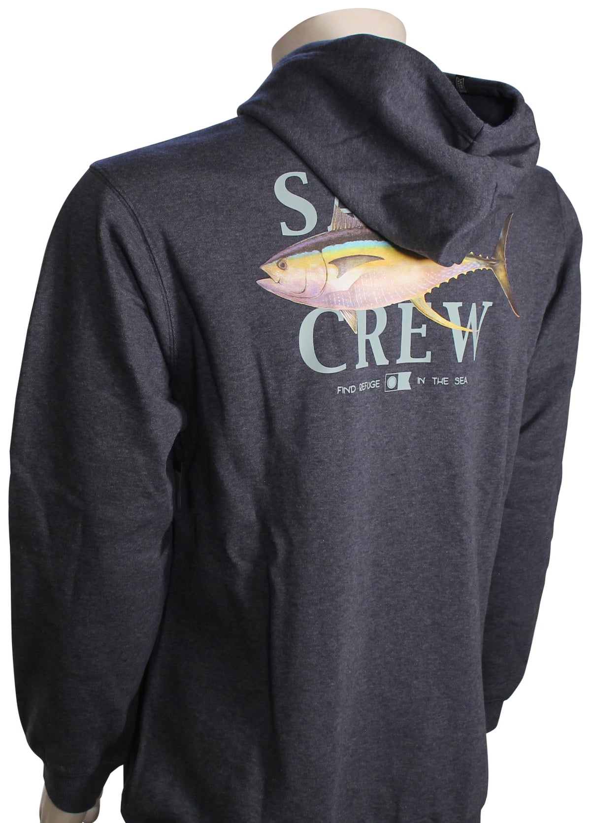 Salty Crew Yellowfin Fleece Pullover Hoody - Navy Heather – back view