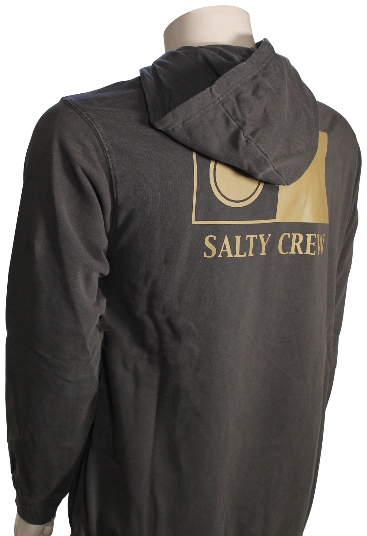 Salty Crew Flagship Fleece Pullover Hoody - Coal – back view