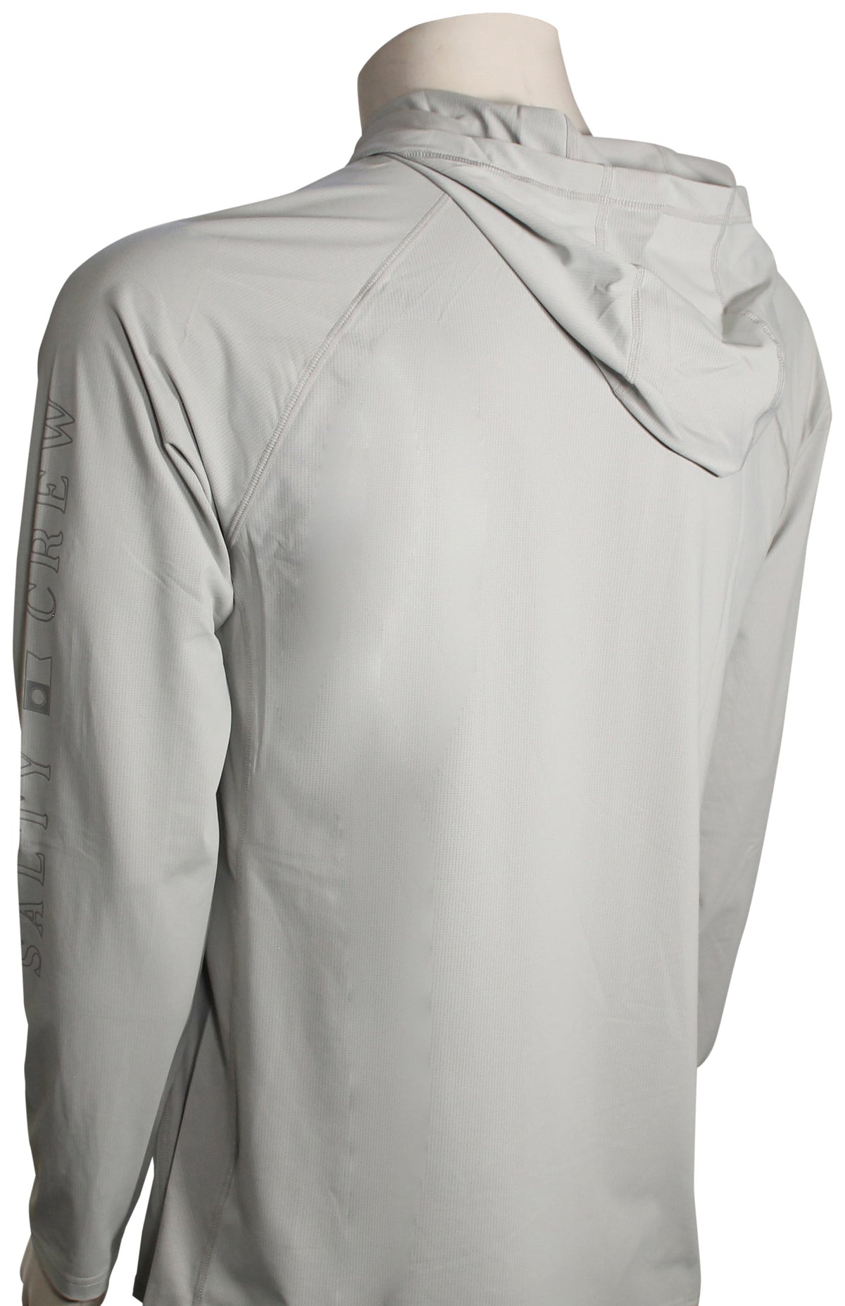 Salty Crew Apex Perforated Surf Hoody - Gray – back view