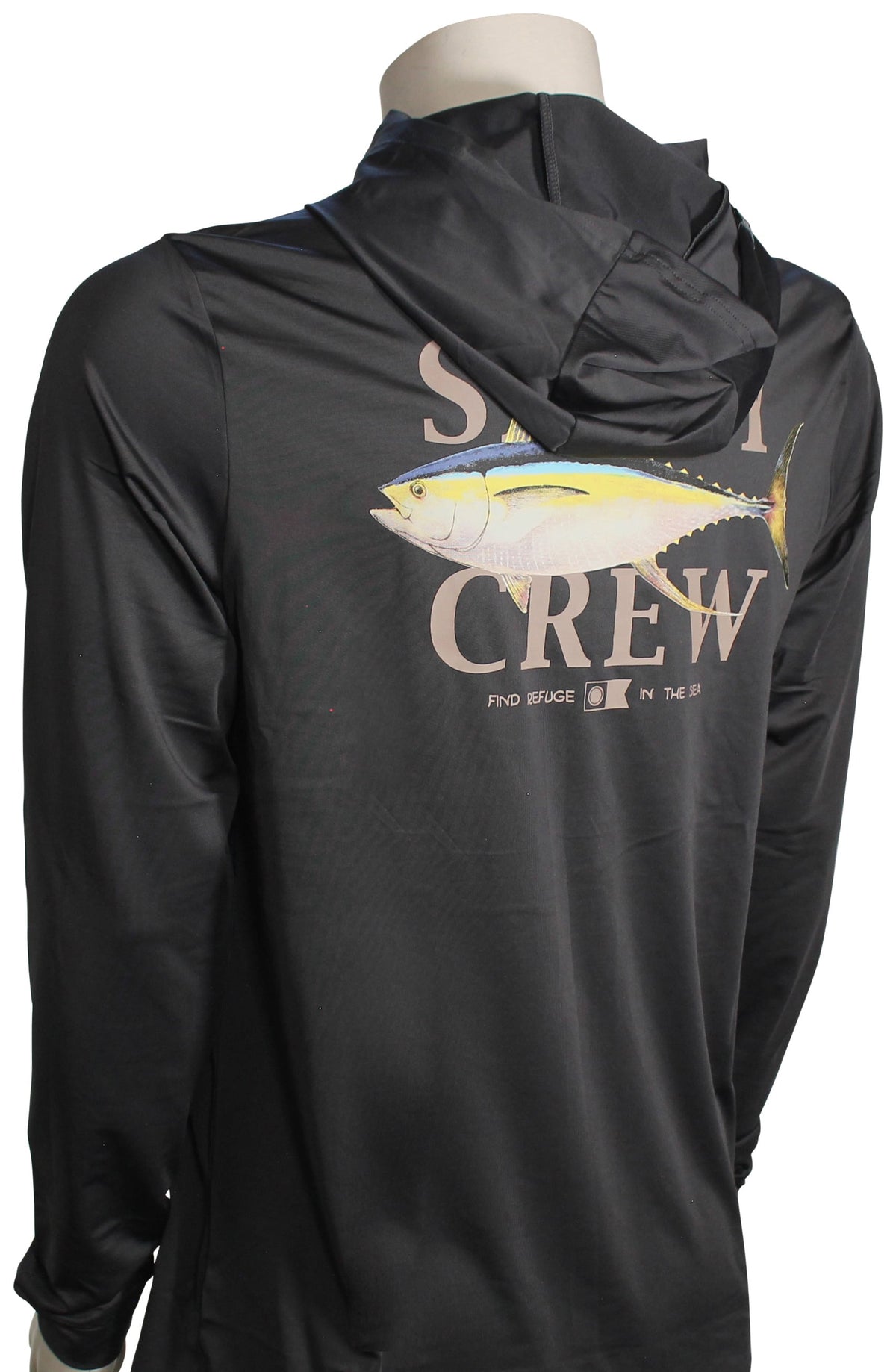 Salty Crew Yellowfin Surf Hoody - Charcoal – back view