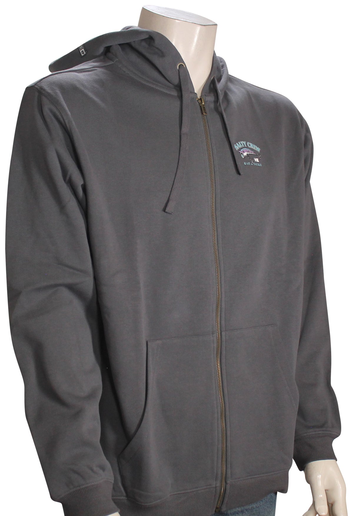 Salty Crew Snag It Zip Fleece Hoody - Charcoal