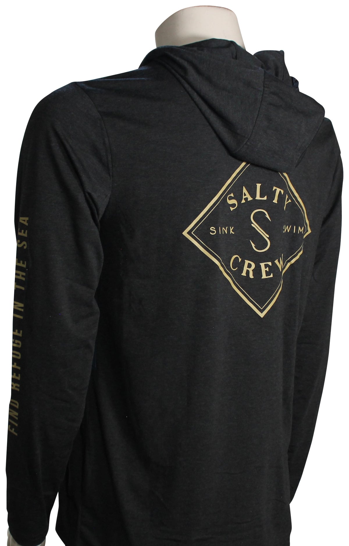 Salty Crew Tippet Tech Pullover Hoody - Black – back view