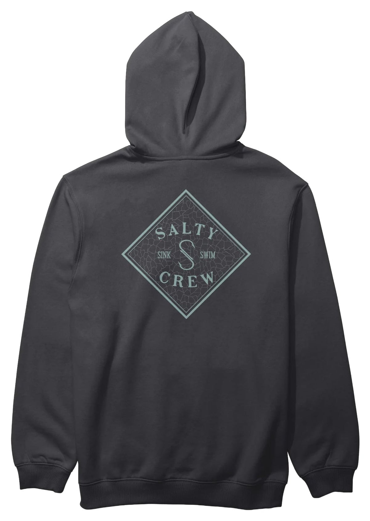Salty Crew Tippet Fill Fleece Pullover Hoody - Classic Black – back view