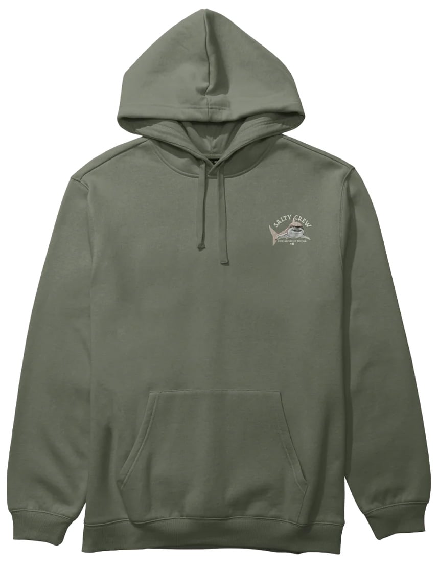 Salty Crew Lurking Fleece Pullover Hoody - Dusty Olive