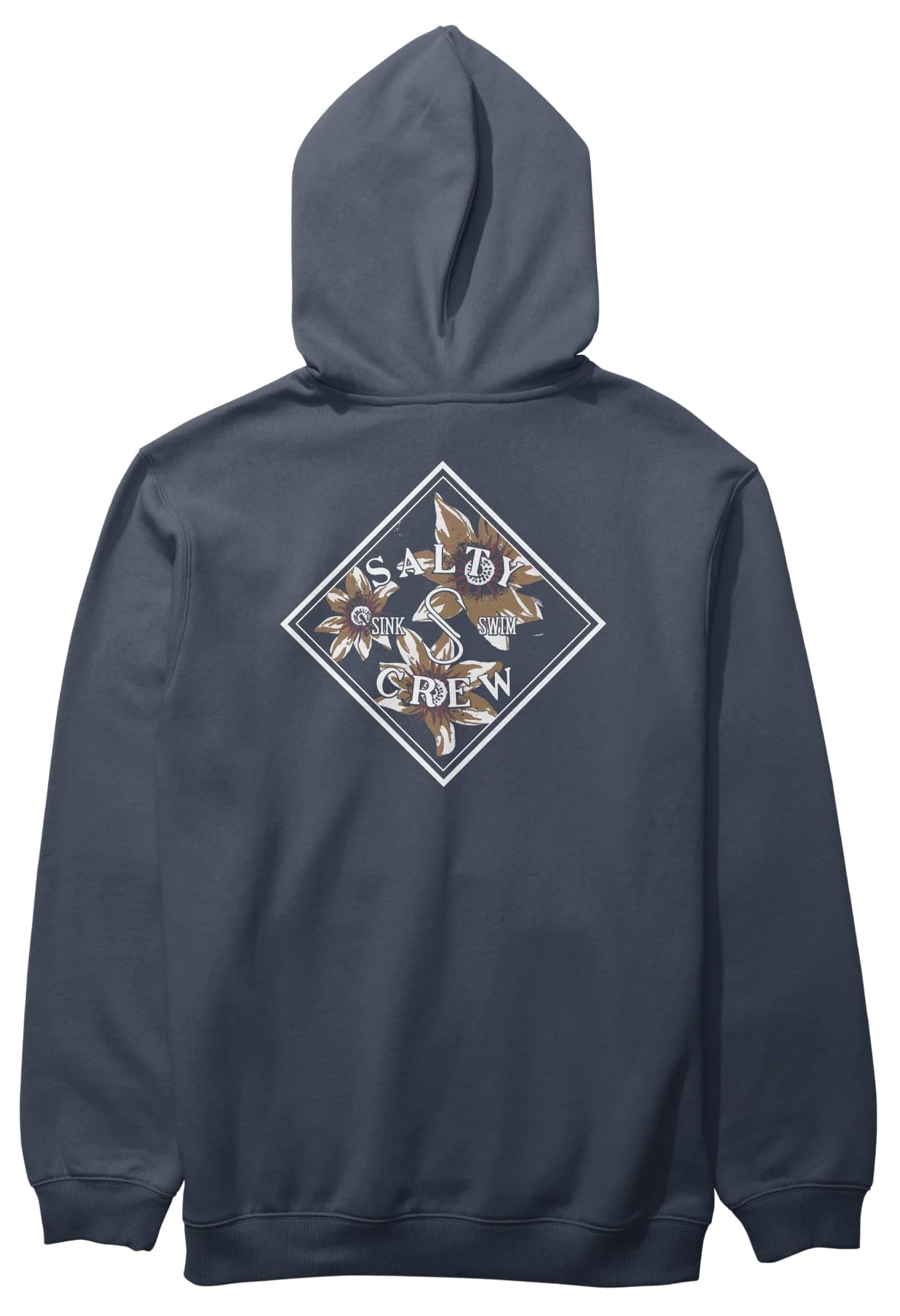 Salty Crew Tippet Fill Fleece Pullover Hoody - Navy – back view