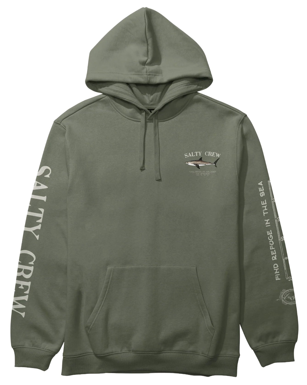 Salty Crew Bruce Fleece Pullover Hoody - Dusty Olive