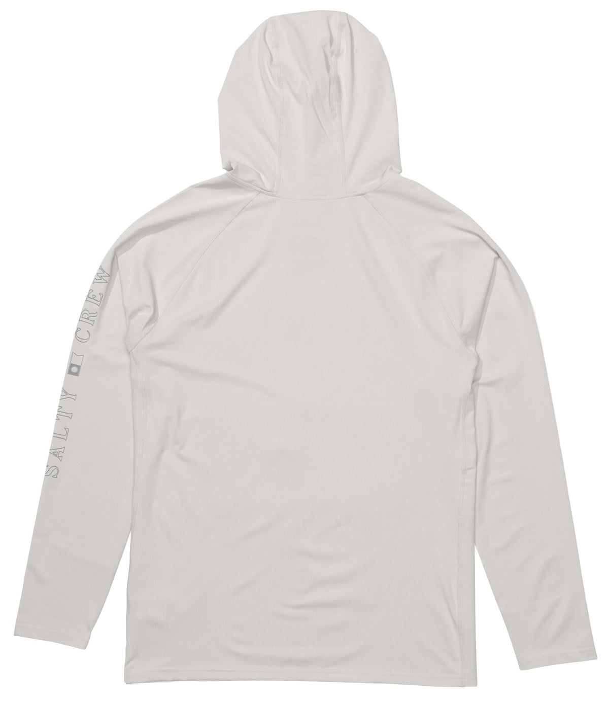 Salty Crew Apex Perforated Men's Hooded Sun Shirt - Light Grey – back view