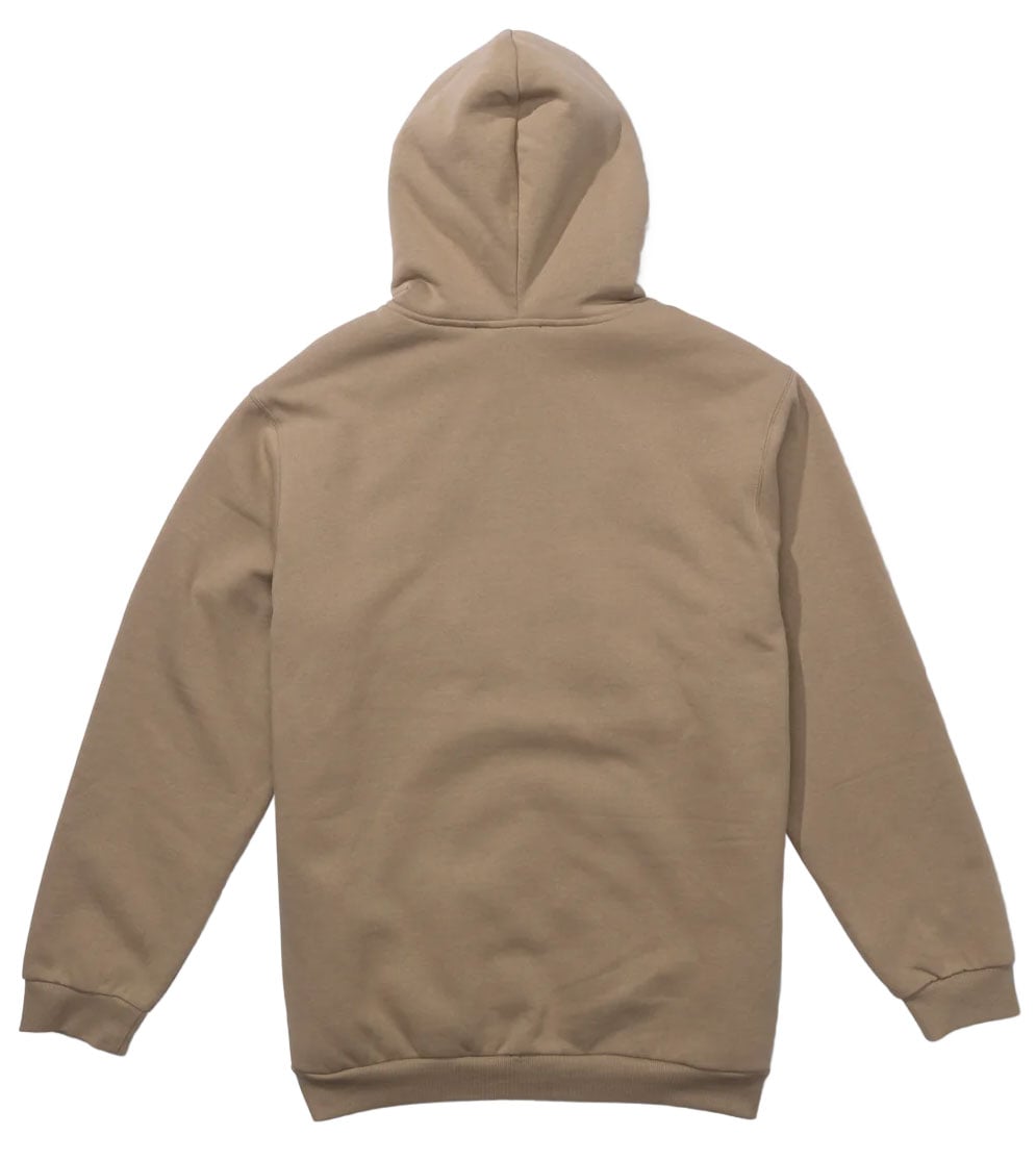 Salty Crew Men’s Coastal Sherpa Fleece Hoodie - Ultra Soft Sherpa Lined Sweatshirt, Khaki – back view