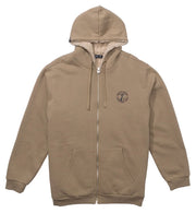Salty Crew Men’s Coastal Sherpa Fleece Hoodie - Ultra Soft Sherpa Lined Sweatshirt, Khaki