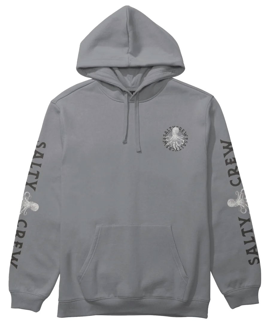 Salty Crew Tentacles Fleece Hoodie - Premium Midweight Pullover Sweatshirt, Shark Skin