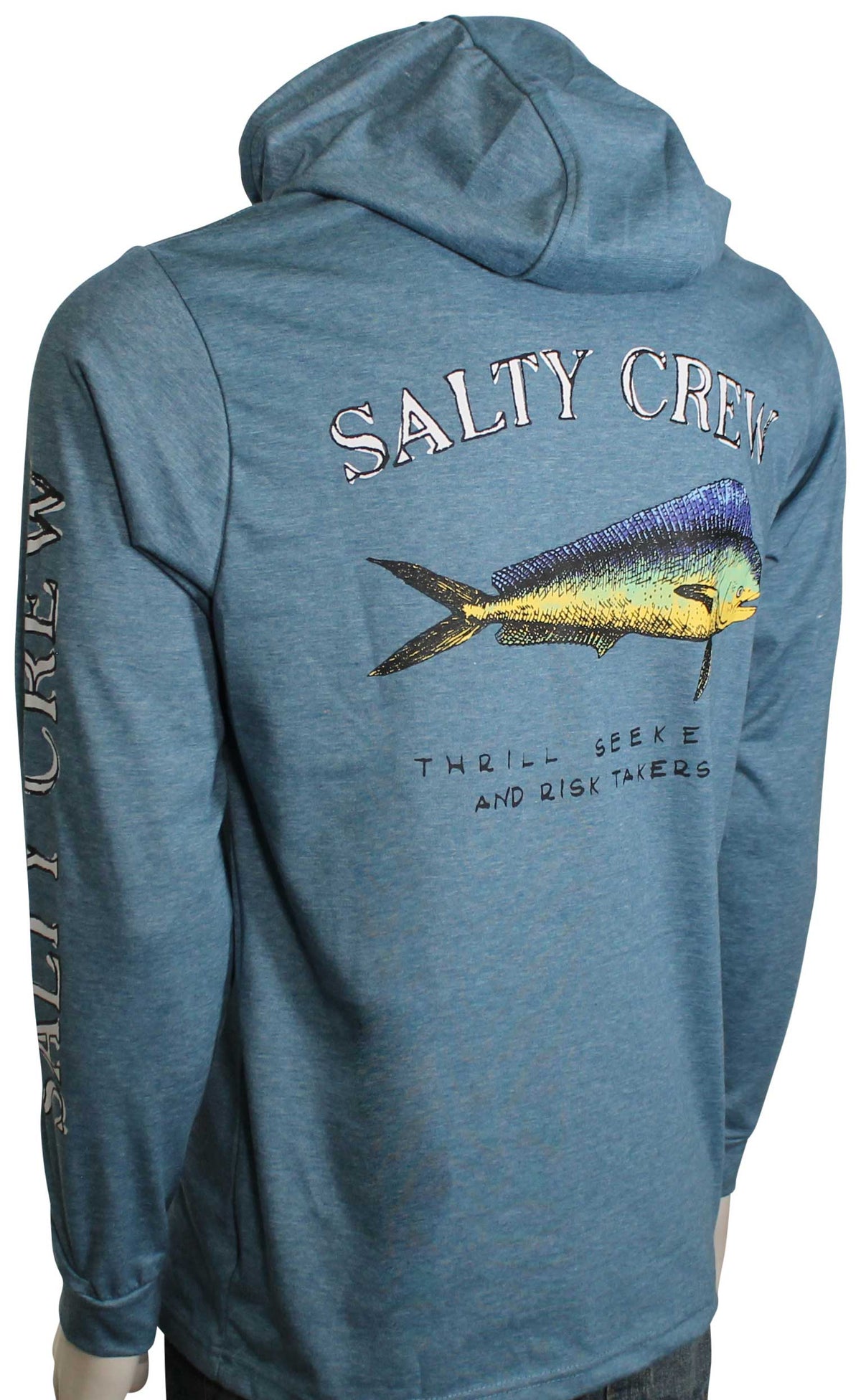 Salty Crew El Dorado Tech Pullover Hoody - Harbor Blue – back view