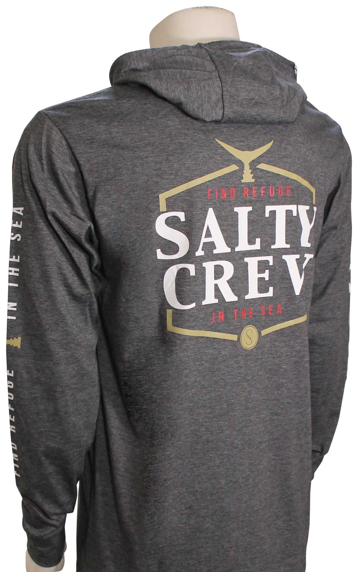 Salty Crew Skip Jack Tech Pullover Hoody - Charcoal – back view