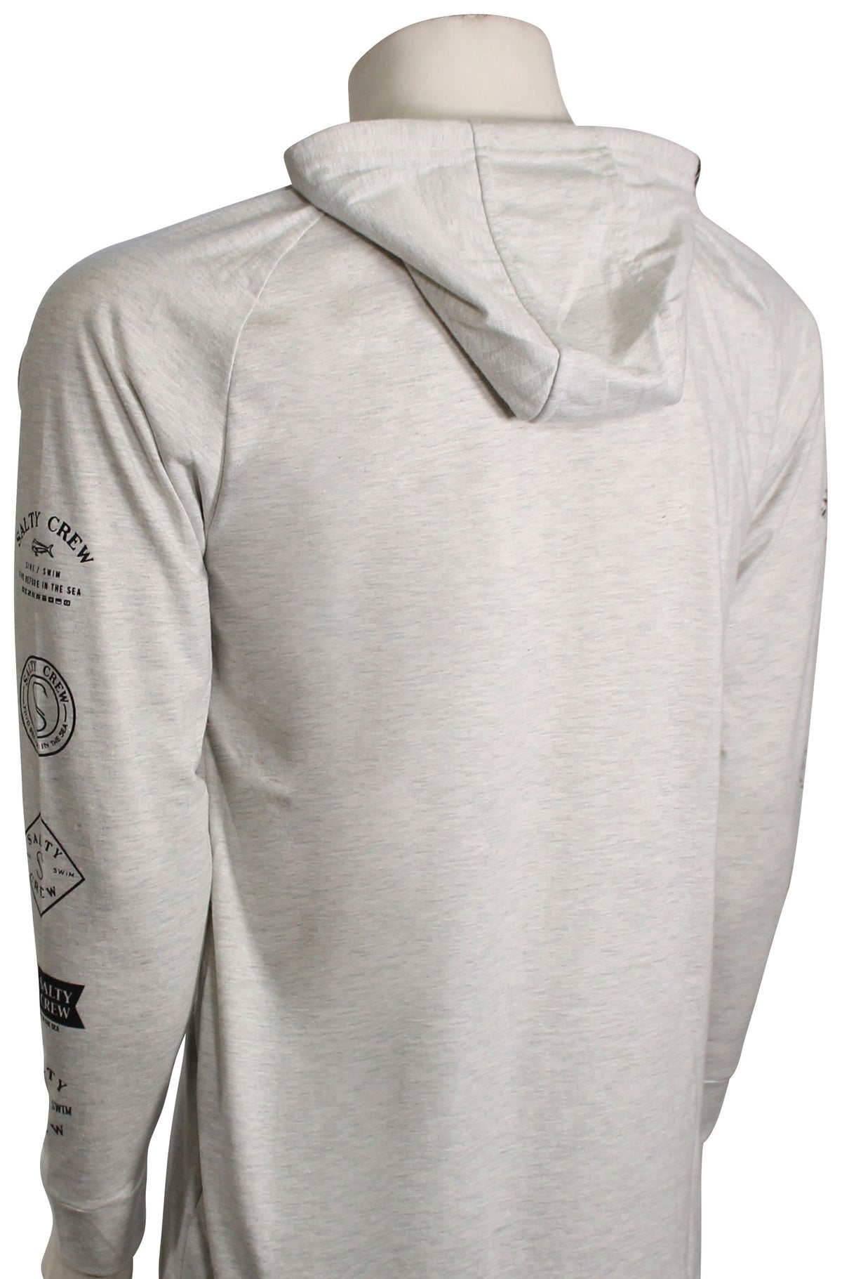 Salty Crew Patchy Tech Pullover Hoody - Vintage White, back view